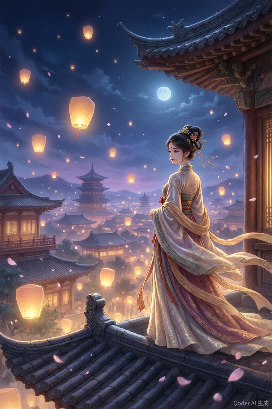 长安幻夜录 - 盛唐奇幻AI动画剧海报